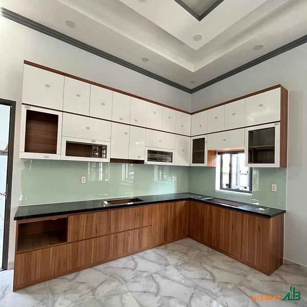Tủ bếp chữ L giá rẻ TB074