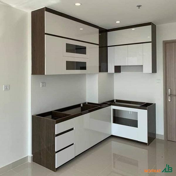Tủ bếp chữ L nhỏ gọn TB038
