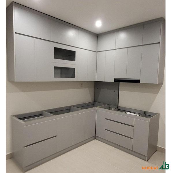 Tủ bếp chữ L nhỏ gọn TB075