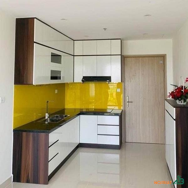 Tủ bếp chữ L nhỏ gọn giá rẻ TB037