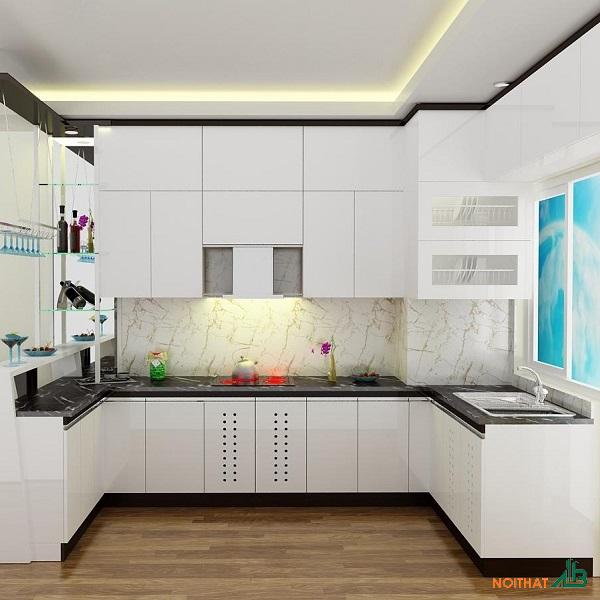 Bộ tủ bếp chữ U cao cấp TB008