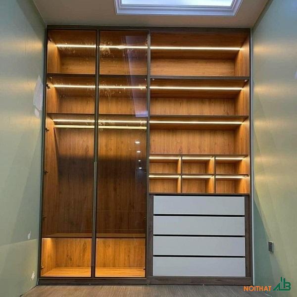 Tủ quần áo cánh kính cường lực TQA120