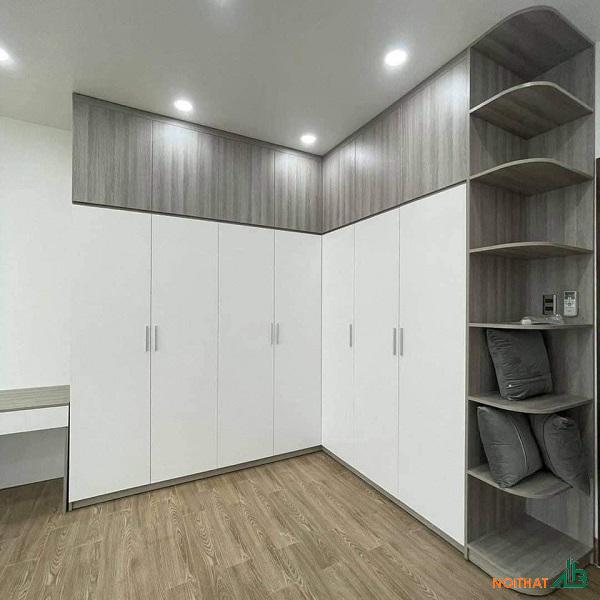 Tủ quần áo chữ L góc tường TQA063