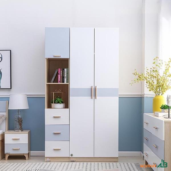 Tủ quần áo gỗ 1m x 2m TQA098