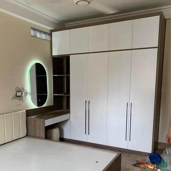 Tủ quần áo kèm bàn phấn TQA091
