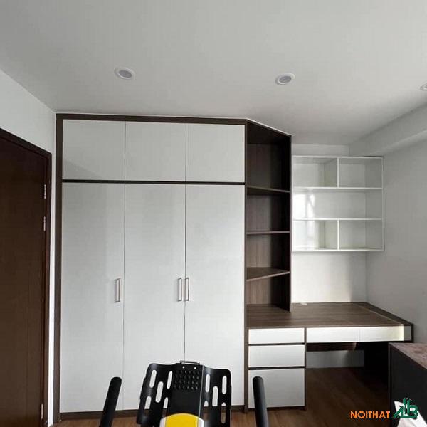 Tủ quần áo liền bàn học TQA086