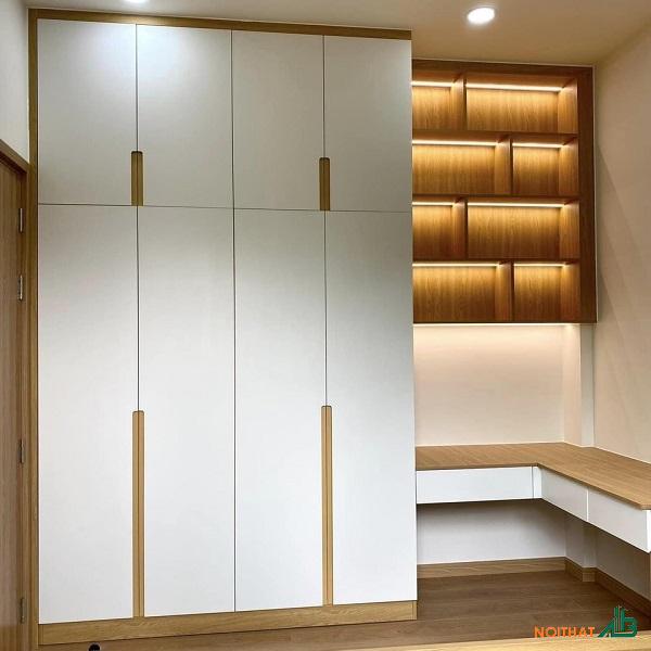 Tủ áo liền bàn học cao cấp TQA111