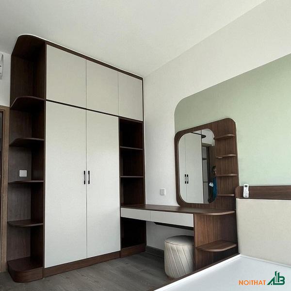 Tủ quần áo liền bàn phấn cao cấp TQA071