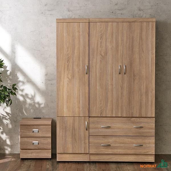 Tủ quần áo kèm tab đầu giường TQA060