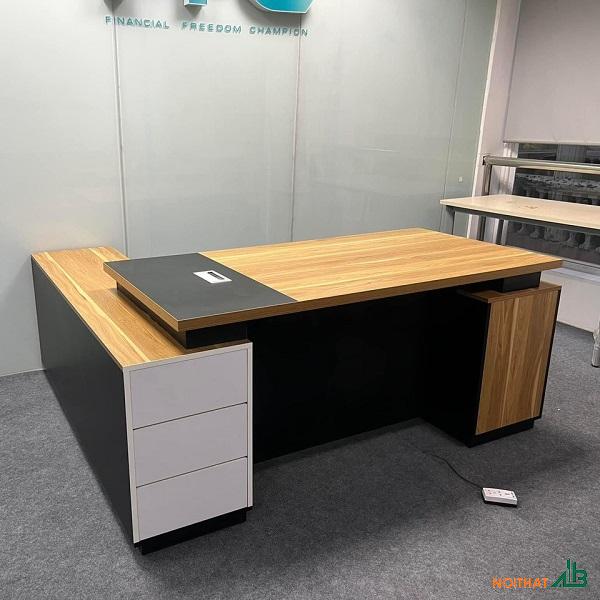 Bàn giám đốc chữ L 2m x 1m6 giá rẻ BGD037
