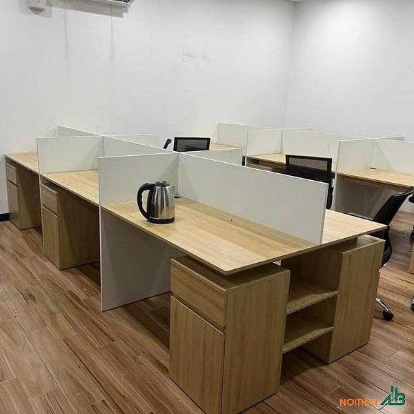 Cụm bàn làm việc 6 người giá siêu rẻ BLV046
