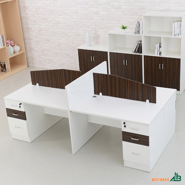 Bàn cụm làm việc 4 người đơn giản BLV050