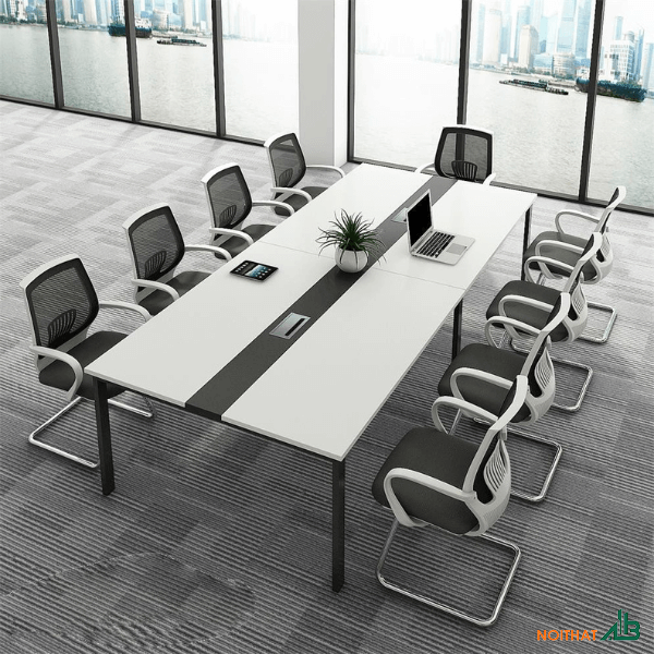 Bàn họp chân sắt 2m4 giá rẻ BH032