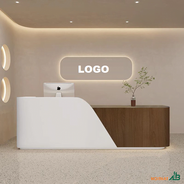 Quầy lễ tân hiện đại 2m4 QLT098 - Ảnh 2