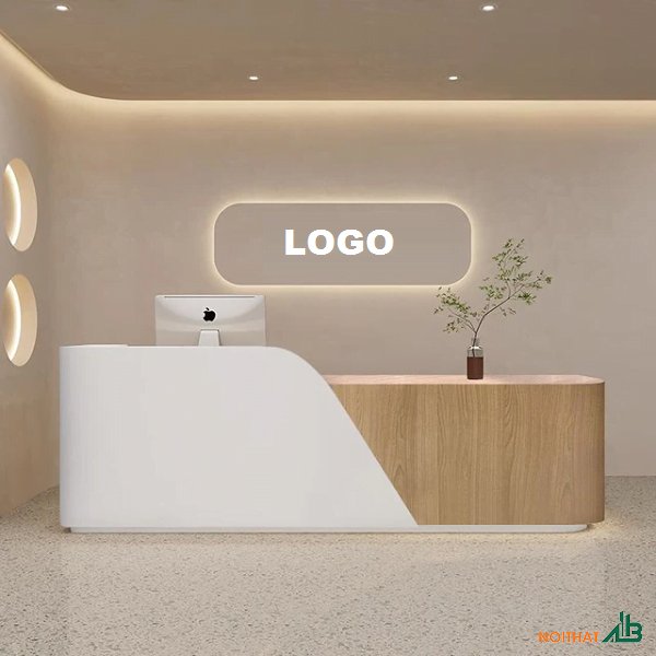 Quầy lễ tân hiện đại 2m4 QLT098 - Ảnh 4