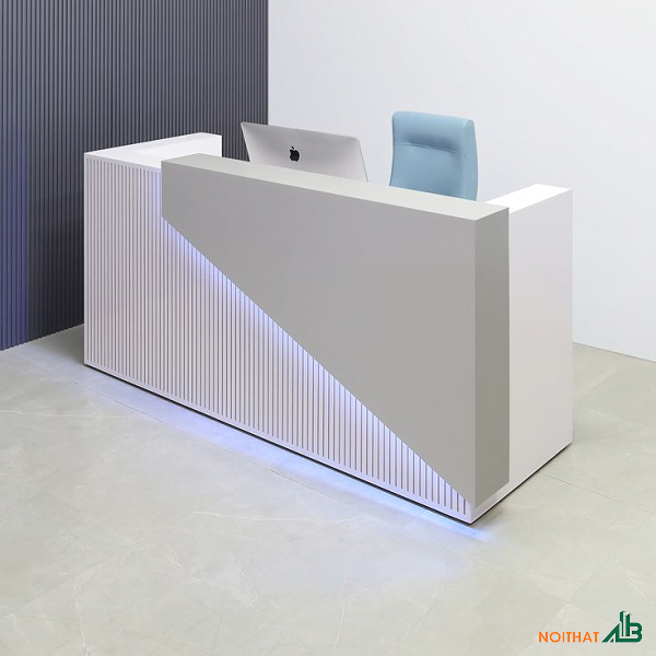 Quầy lễ tân chữ U 2m đẹp QLT096-1