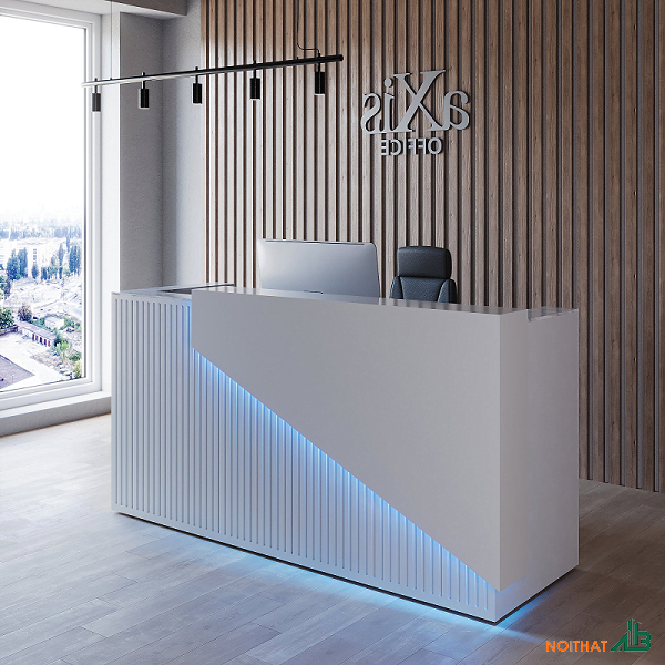 Quầy lễ tân chữ U 2m đẹp QLT096