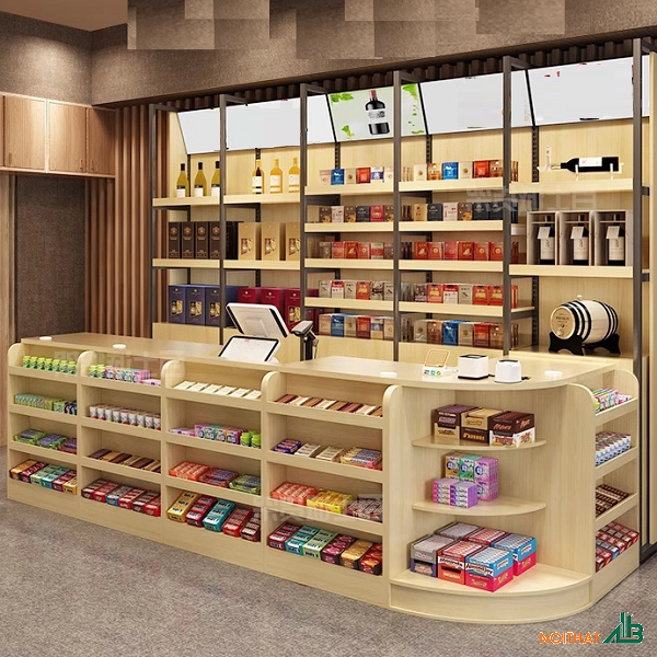 Quầy thu ngân siêu thị đẹp giá rẻ