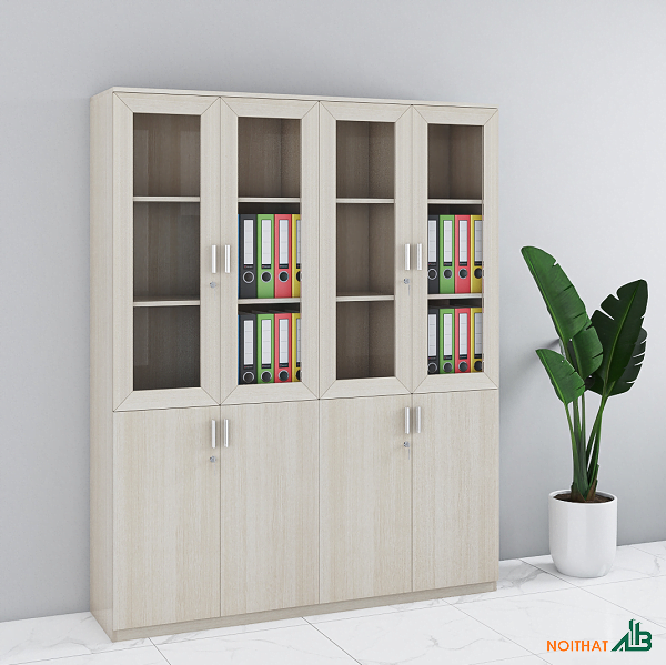 Tủ hồ sơ 4 cánh kính giá rẻ THS051