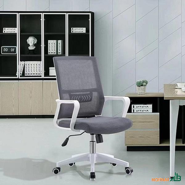 Ghế xoay lưới xám trắng GXL008