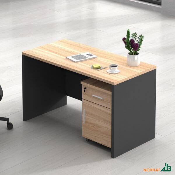 Bàn làm việc 1m2 x 60 kèm hộc tủ BLV054