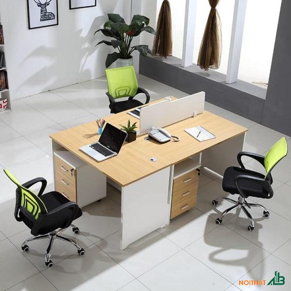 Cụm bàn làm việc 3 người giá rẻ BLV056