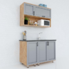 Tủ bếp mini gỗ ghép cao su giá rẻ TB080