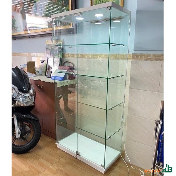 Tủ kính trưng bày 80cm x 1m8 giá rẻ TTB124 - Ảnh 2