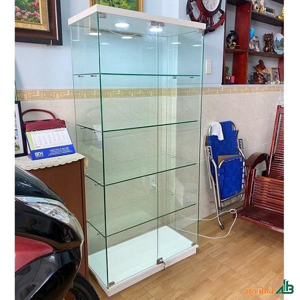 Tủ kính trưng bày 80cm x 1m8 giá rẻ TTB124