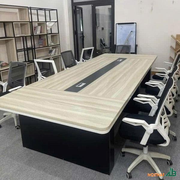 Bàn họp 3m6 vân gỗ sồi BH054