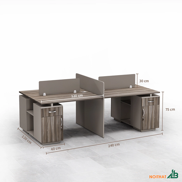 Bàn làm việc vách ngăn giá rẻ BLV079 - Ảnh 2