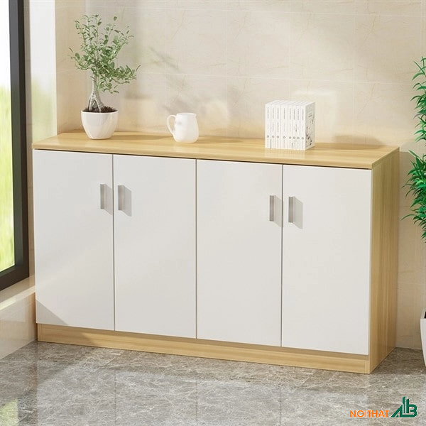 Tủ hồ sơ thấp 4 cánh THS085