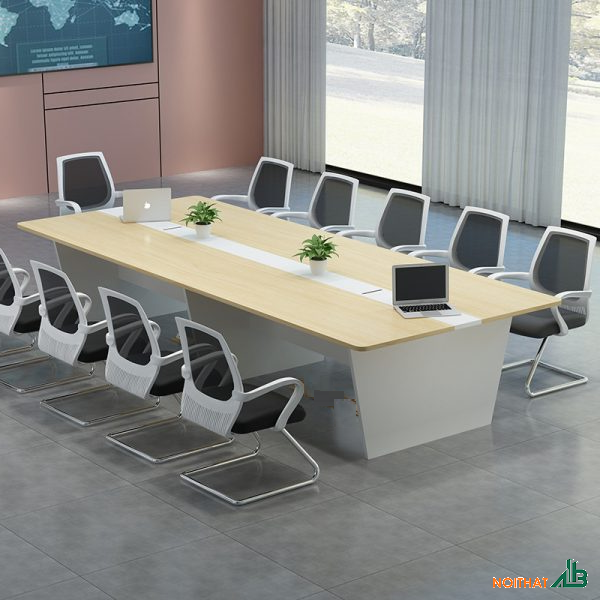Bàn họp 2m4 gỗ công nghiệp BH077