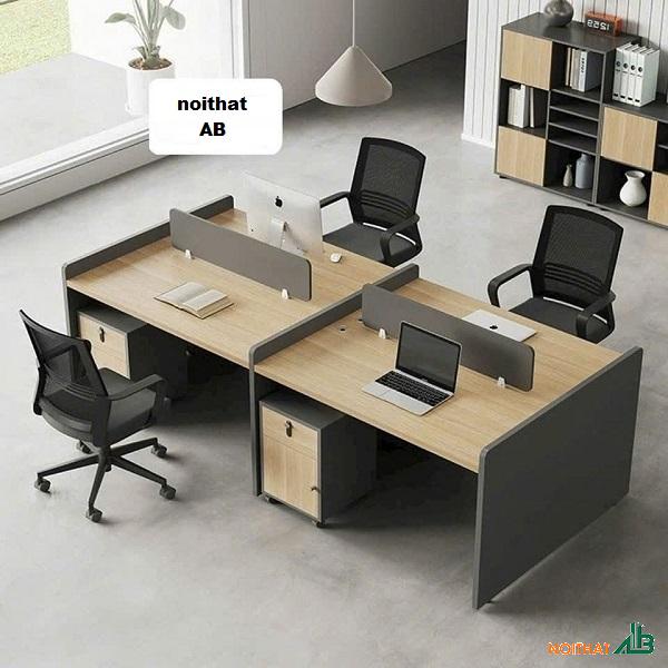 Cụm bàn làm việc 4 người giá rẻ BLV087