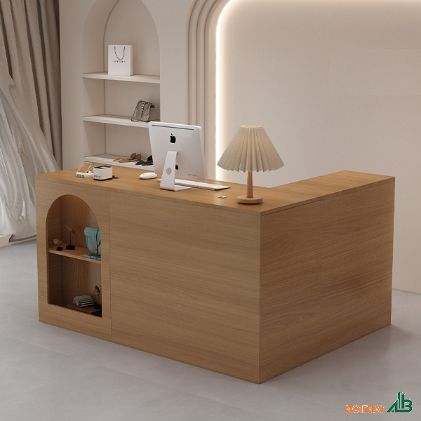 Bàn thu ngân chữ L QTN040
