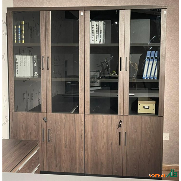 Tủ hồ sơ 4 cánh kính đẹp THS092