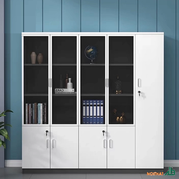 Tủ hồ sơ 5 cánh kính THS105