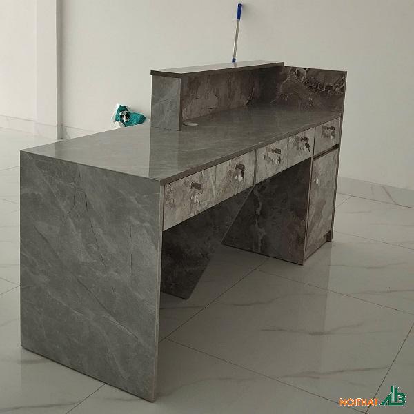 Quầy lễ tân màu vân đá cao cấp QLT107 - Ảnh 2