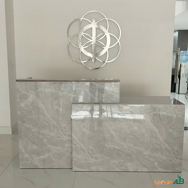 Quầy lễ tân màu vân đá cao cấp QLT107