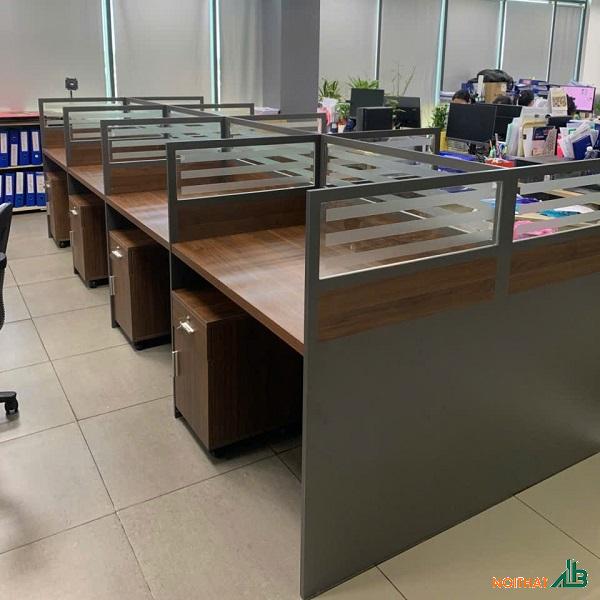 Module bàn làm việc 8 chỗ ngồi cao cấp BLV015